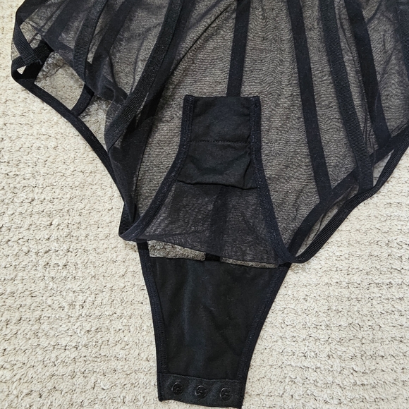 NWT ZARA Sheer Mesh Strappy Bodysuit – Size M - Picture 9 of 15